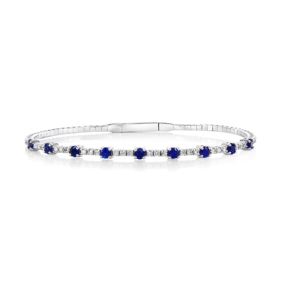 View Diamond & Sapphire Bangle