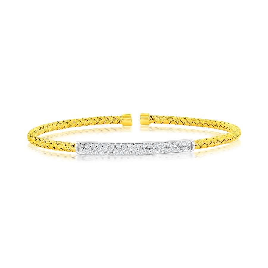 View Yellow gold and Diamond Bangle