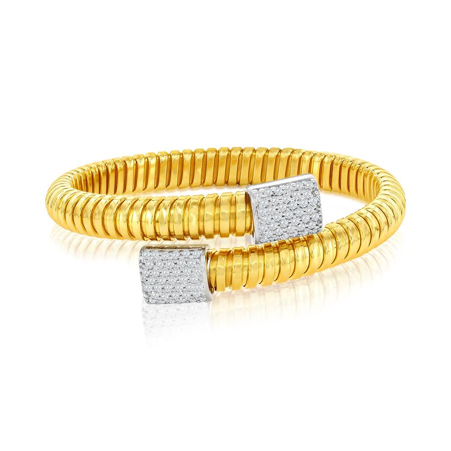 View Yellow Gold and Diamond Bangle