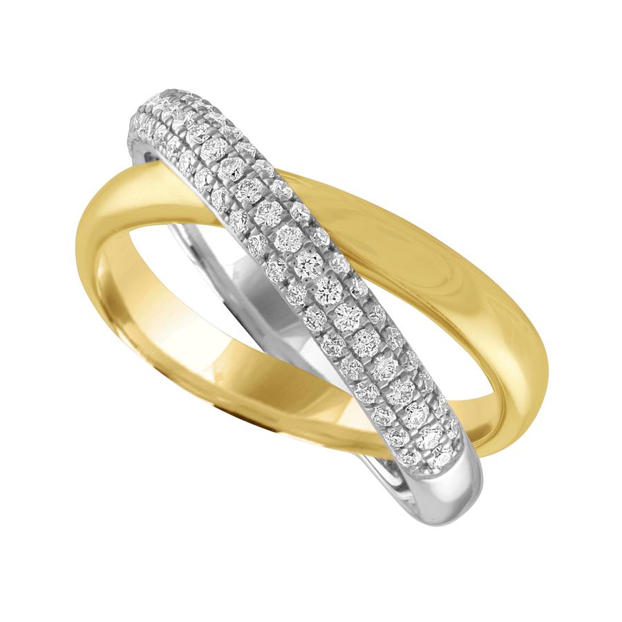 View Round Diamond and Yellow Gold Fashion Band