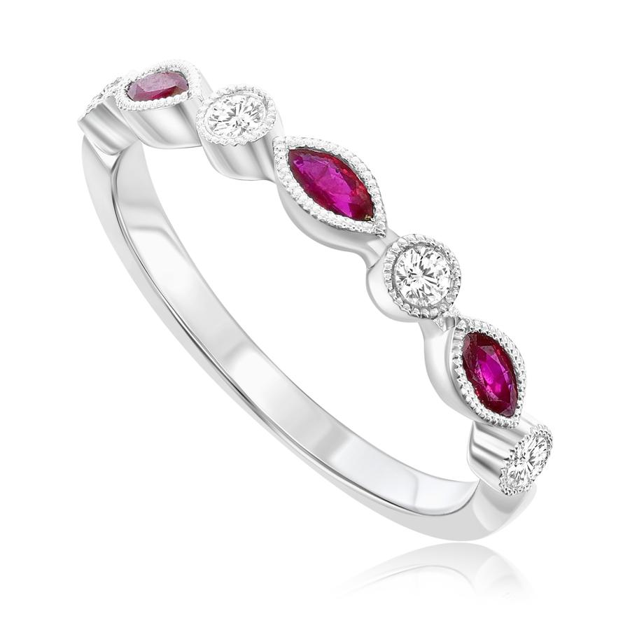 View Ruby and Diamond Fashion Band