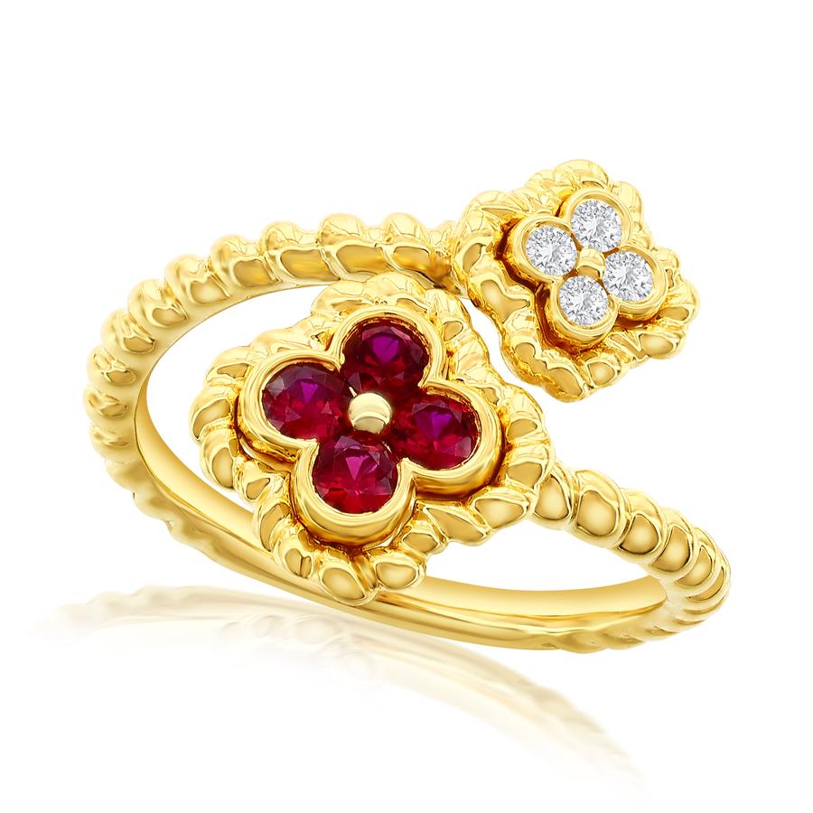 View Diamond and Ruby Ring
