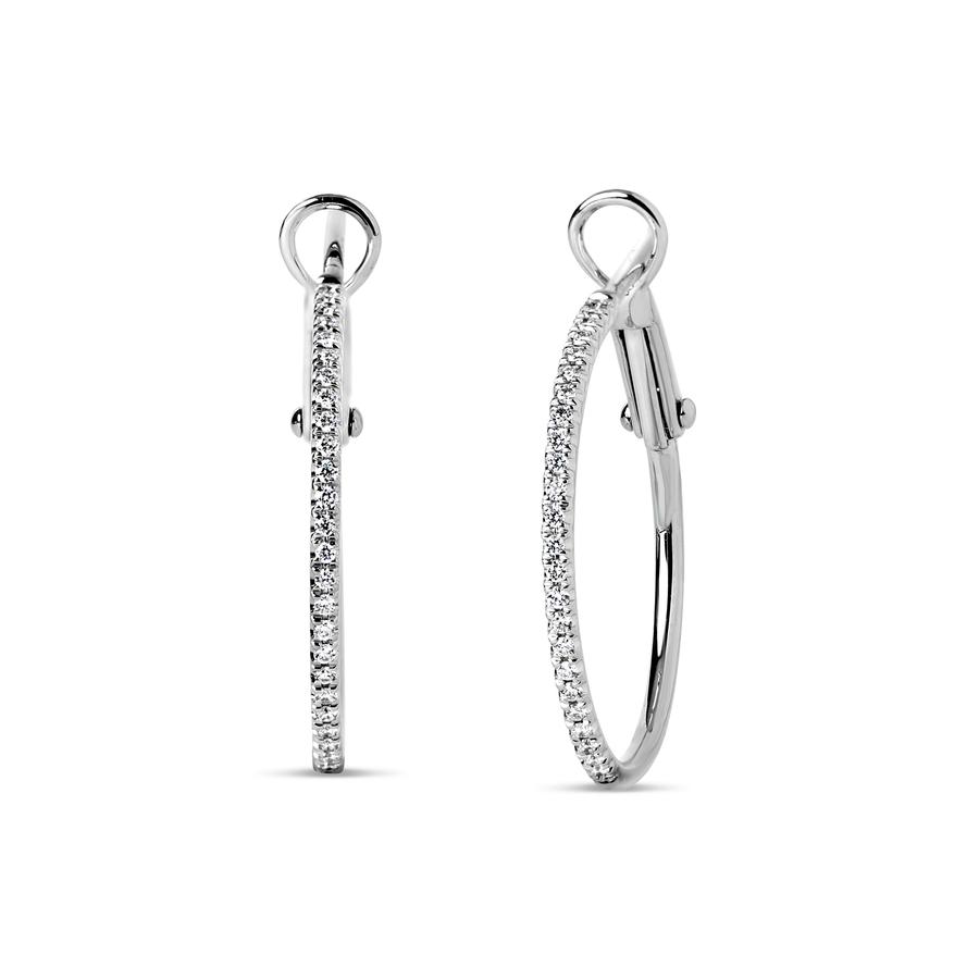 View Diamond Hoop Earrings