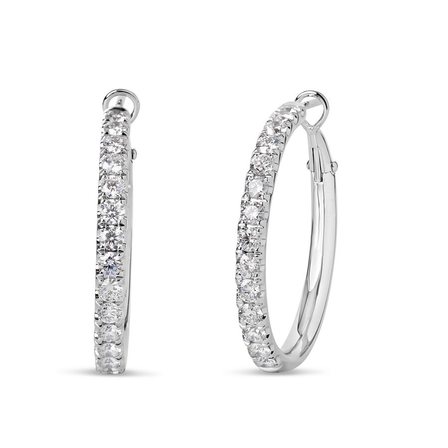 View Diamond Hoop Earrings