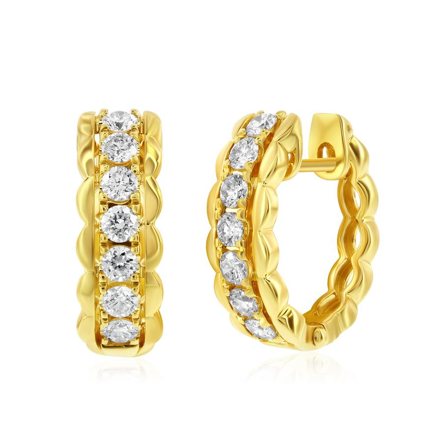 View Round Diamond Fashion Earrings