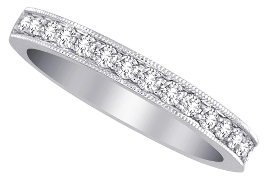 View Diamond Pave Half Way Band