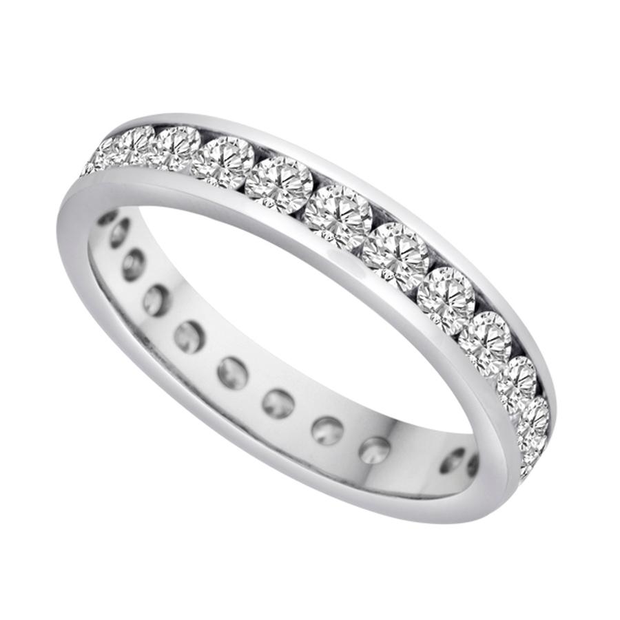 View Channel Set Round Diamond Eternity Band