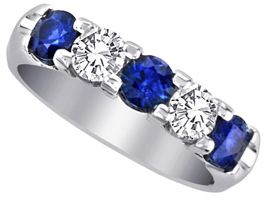 View Sapphire & Diamond Band