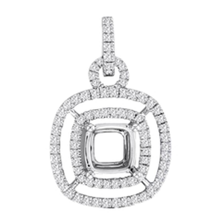 View Diamond Pendant For Cushion Center