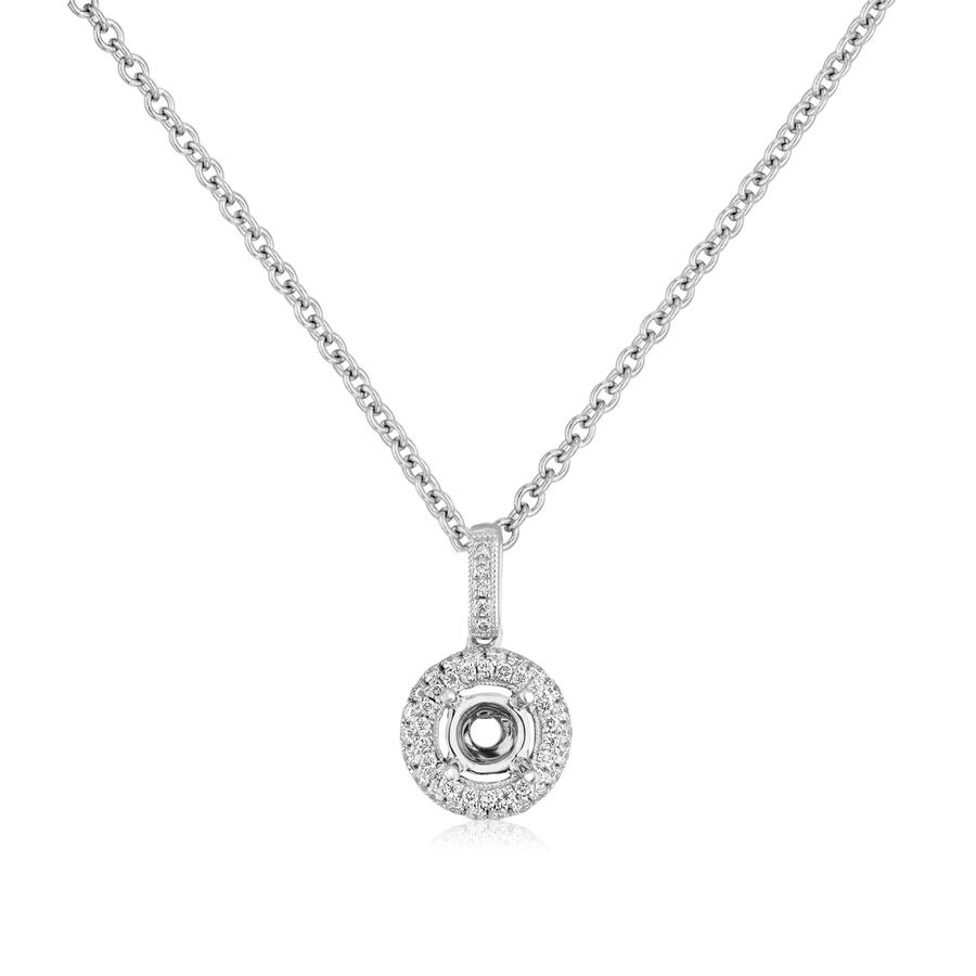 View Diamond Halo Pendant