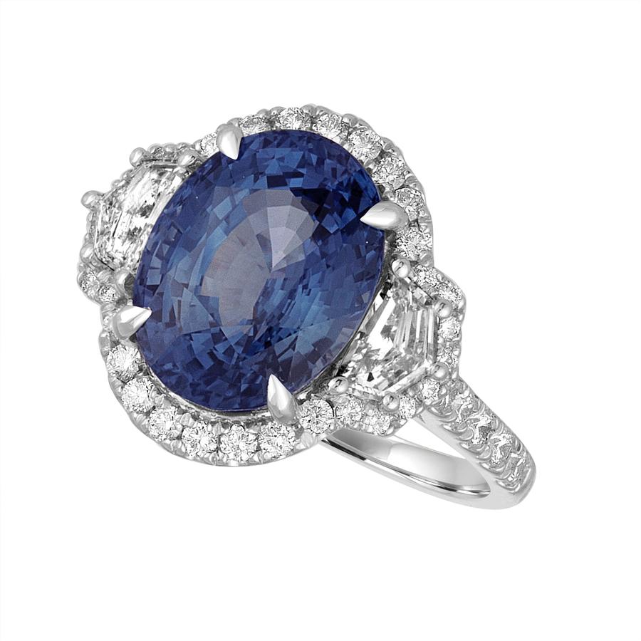 View Oval Sapphire & Opulate Diamond Ring